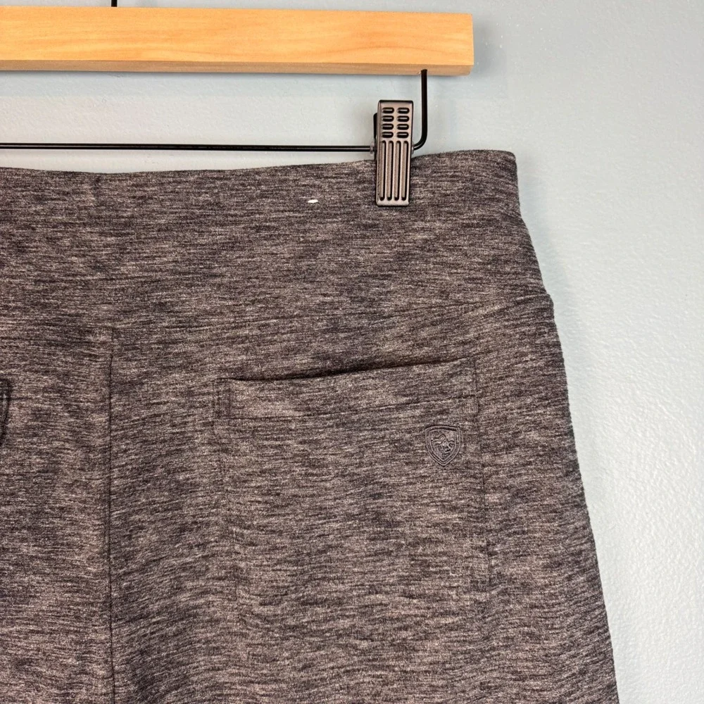 KUHL Harmony Skort Womens Medium Charcoal Gray Heathered Active Skirt Lined Logo